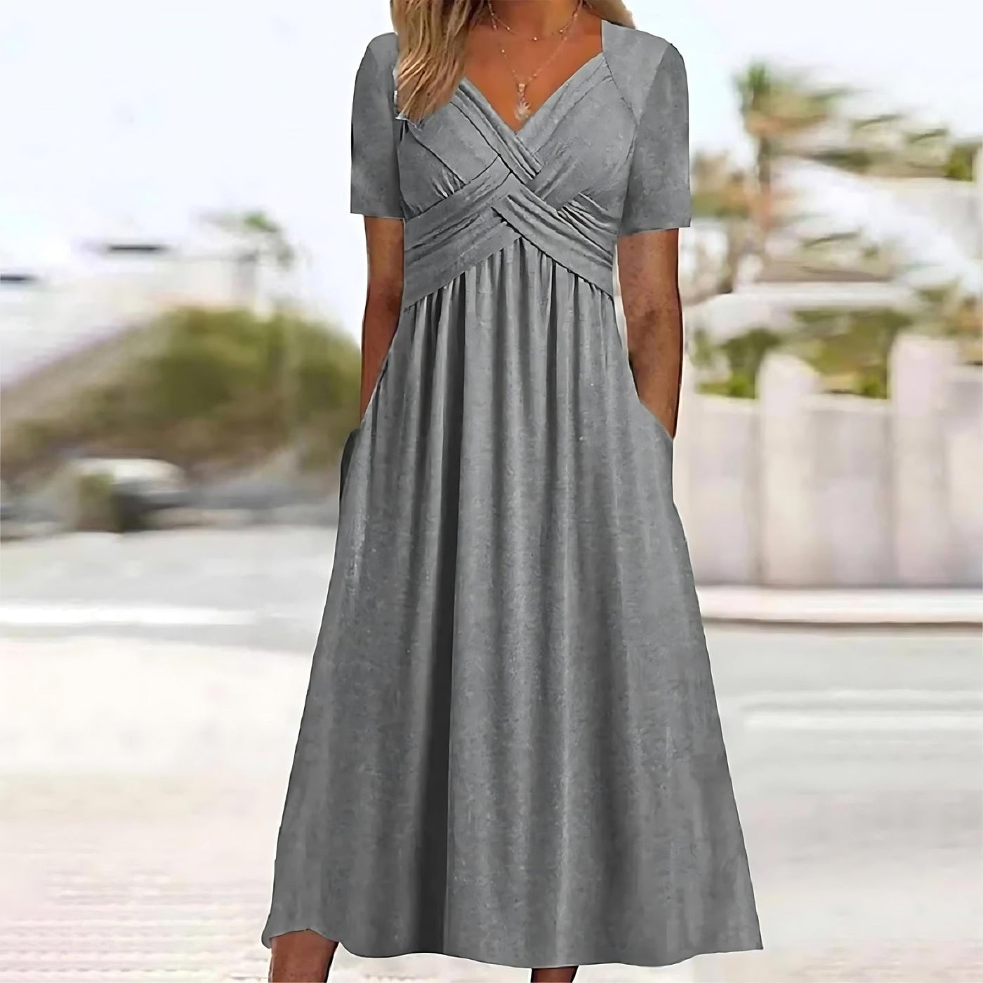 Elisa ™ | Elegant midi dress with flattering tummy control