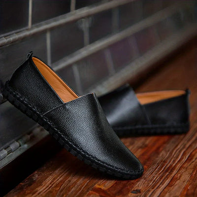 Marco Santini-Handcrafted Leather Summer Loafers