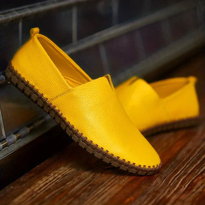 Marco Santini-Handcrafted Leather Summer Loafers